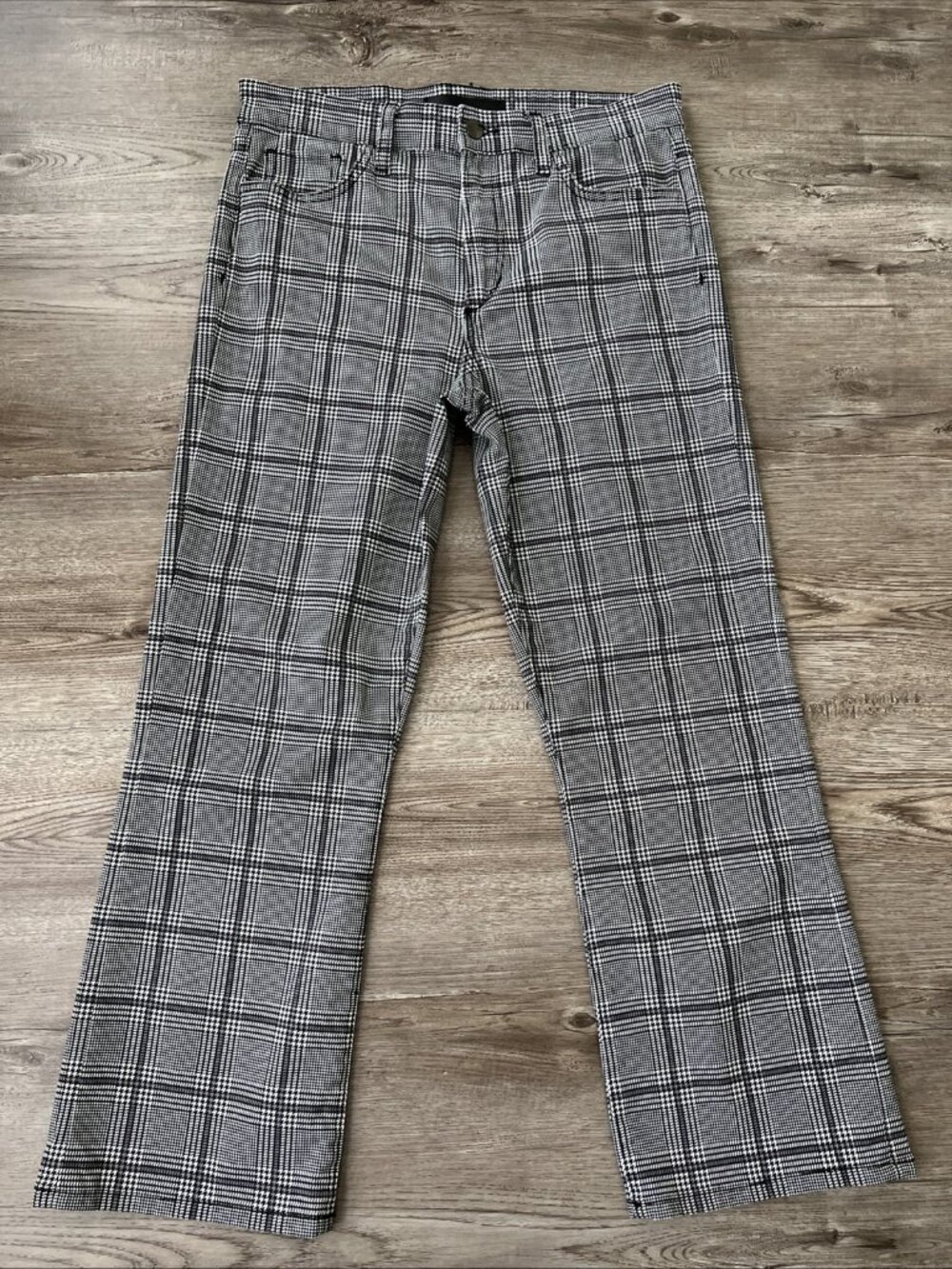 Joe's Jeans Callie High Rise Cropped Bootcut Pants Womens 29 Gray Houndstooth